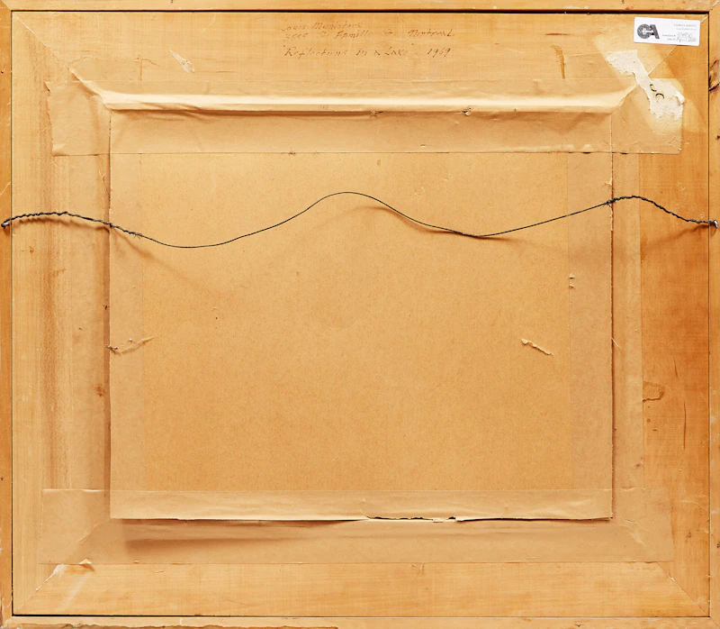 Louis Muhlstock, Reflections in a Lake, oil on canvas board, 1969 - view 3