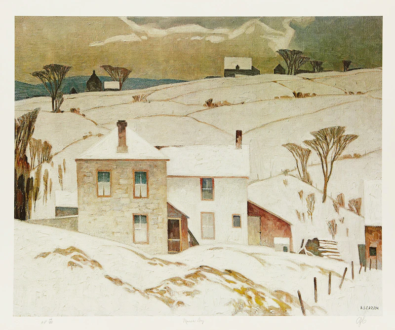 Alfred Joseph Casson, March Day; Village House; Summer Storm; Village In Winter, four colour serigraphs - view 2
