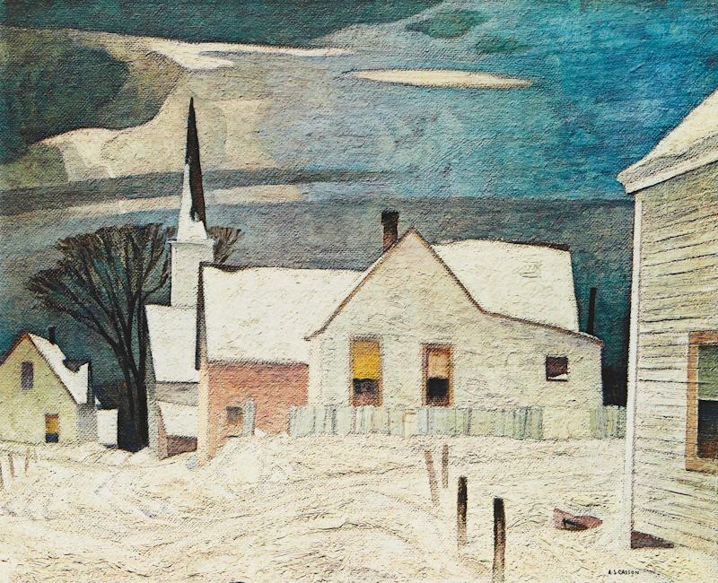Alfred Joseph Casson, March Day; Village House; Summer Storm; Village In Winter, four colour serigraphs - view 7