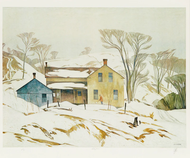 Alfred Joseph Casson, Grey October Morning; Parry Sound; Valley Farm; Grey Day, four colour serigraphs - view 6