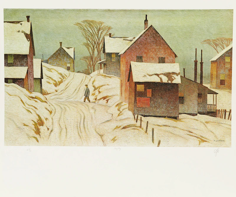 Alfred Joseph Casson, Grey October Morning; Parry Sound; Valley Farm; Grey Day, four colour serigraphs - view 8