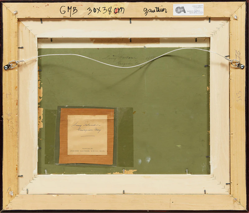 Joachim George Gauthier, Snug Island, Georgian Bay, oil on board, 1958 - view 3