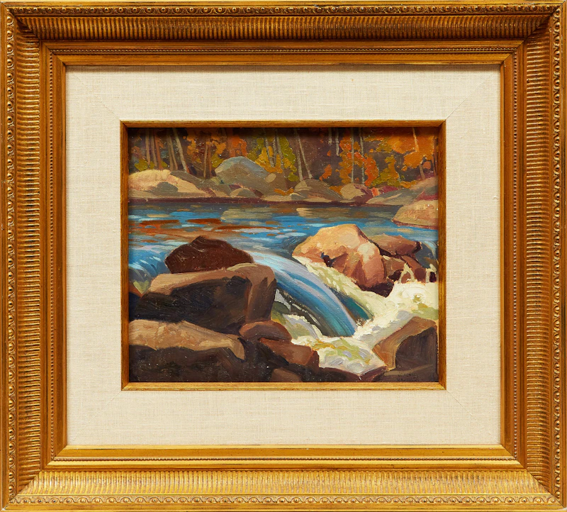 Joachim George Gauthier, Palmer Rapids, oil on board, 1952 - view 2