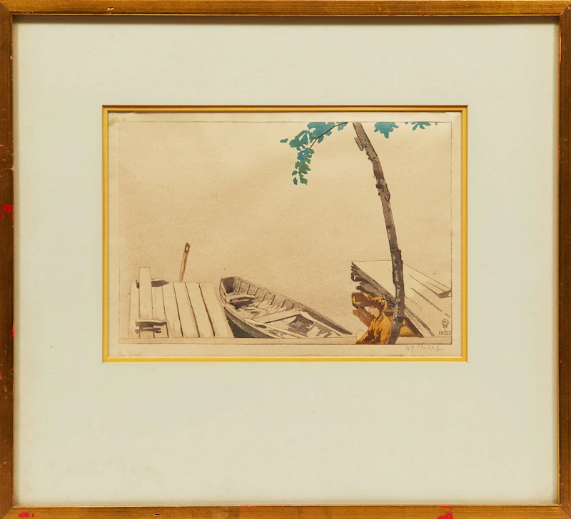 Walter Joseph Phillips, The Dock, colour woodcut - view 2