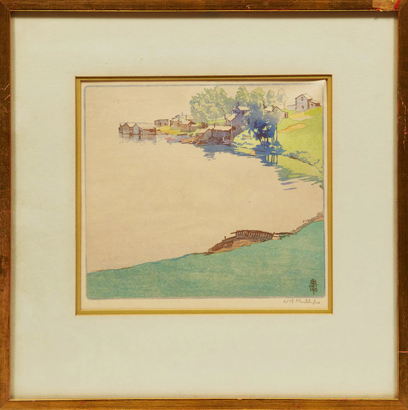 Walter Joseph Phillips, Norman Bay (No. 2), colour woodcut - view 2