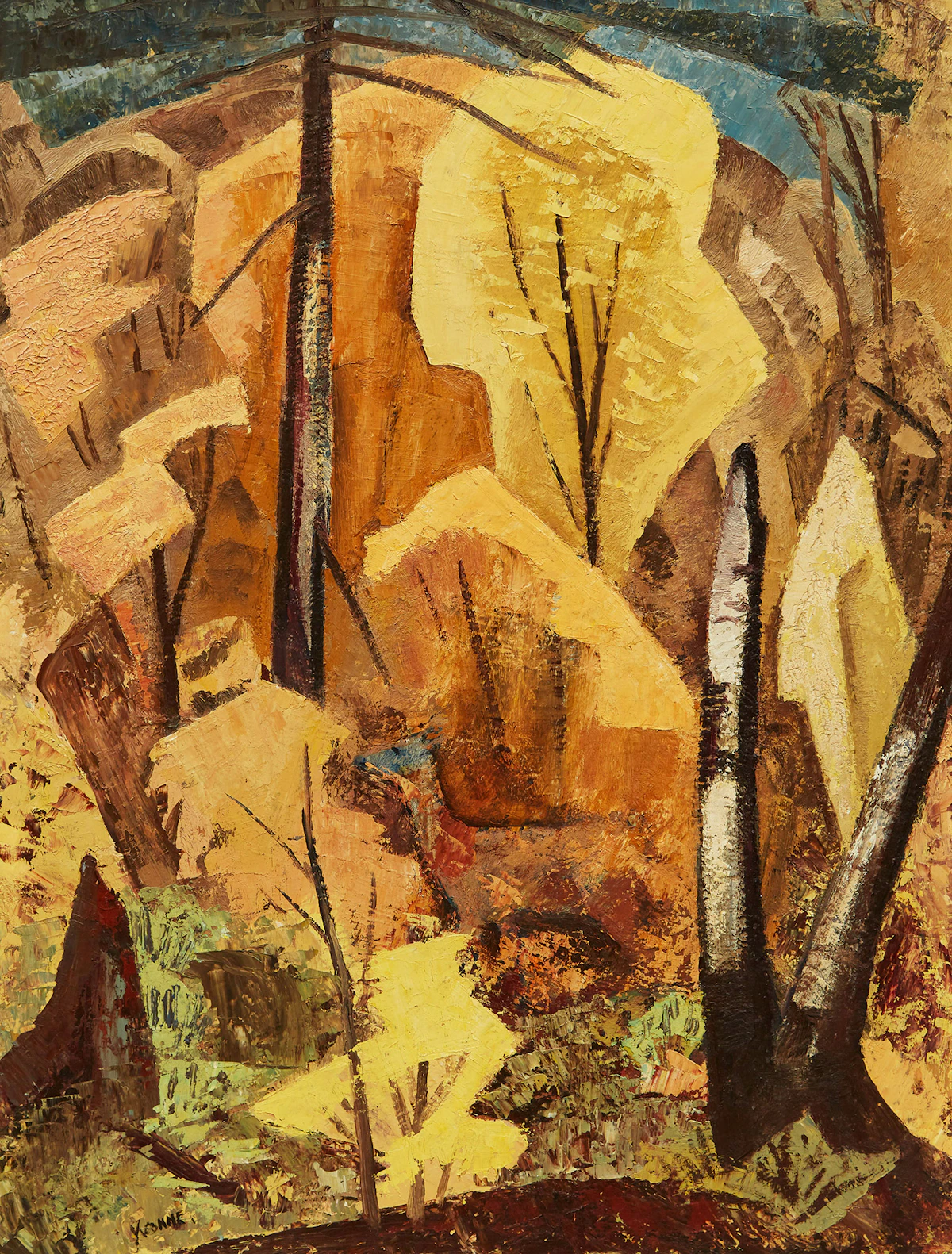 Yvonne McKague Housser, Autumn, oil on board