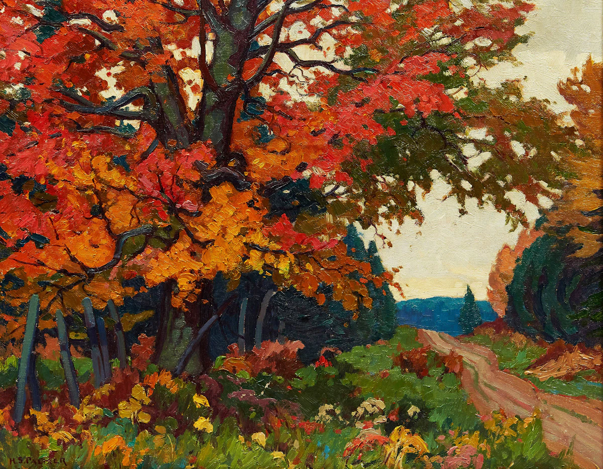 Herbert Sidney Palmer, October Maple, oil on canvas