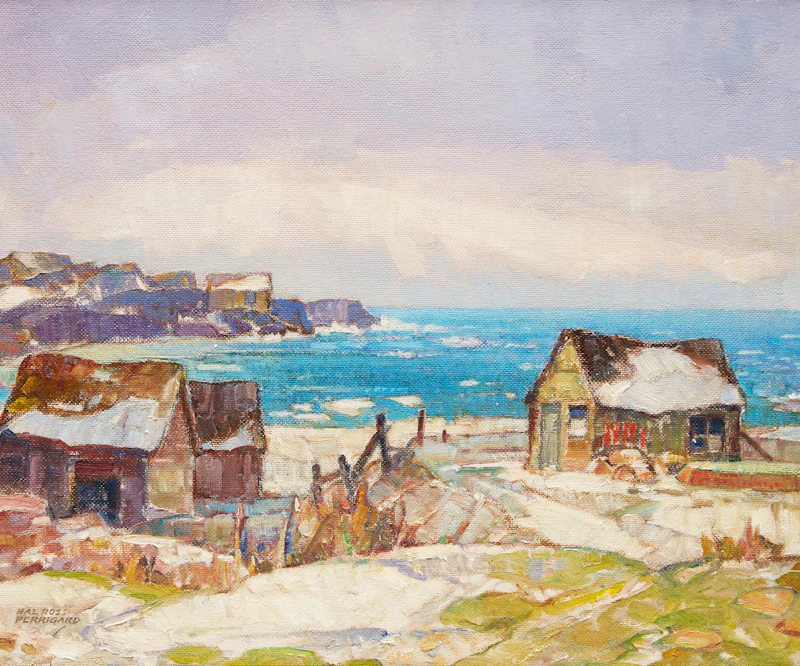 Winter on the Atlantic - Fish Houses by Hal Ross Perrigard