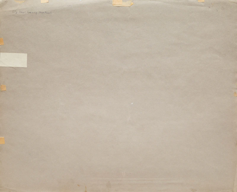 Jack Beder, University Street, Mtl.; City View, Evening, Montreal , two gouaches on paper, 1939 - view 2