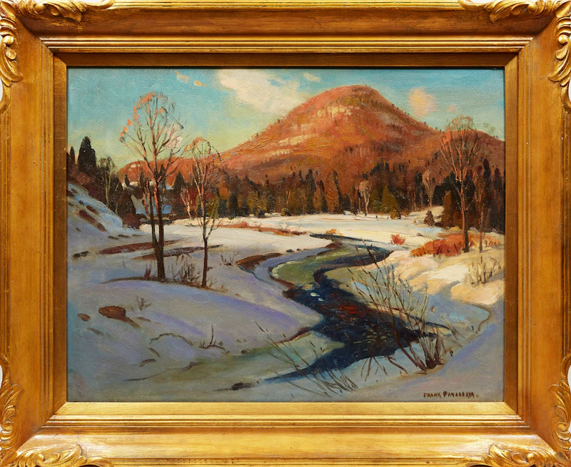 Frank Shirley Panabaker, Winding River, Winter, oil on board - view 2