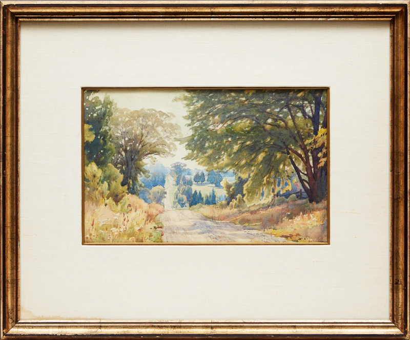 Frederick Henry Brigden, Country Road, watercolour - view 2