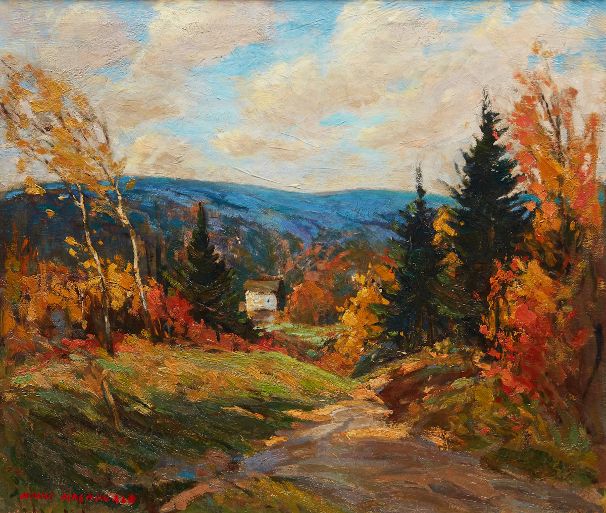 Manly Edward MacDonald, Autumn Landscape, oil on canvas