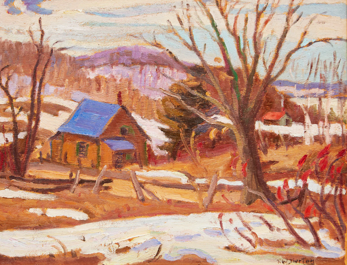 Ralph Wallace Burton, Spring Near Chénéville, Que. , oil on board, 1961