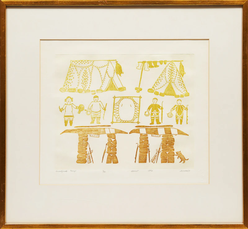 Jamasie Teevee, Amadjuak Camp, engraving, 1972 - view 2