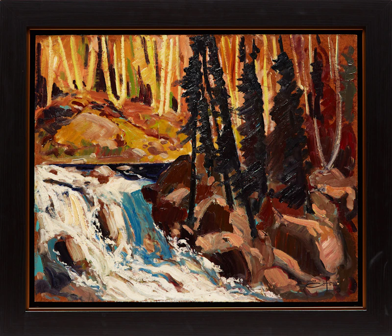 Bruno Côté, Rivière St George , oil on board, 1980 - view 2