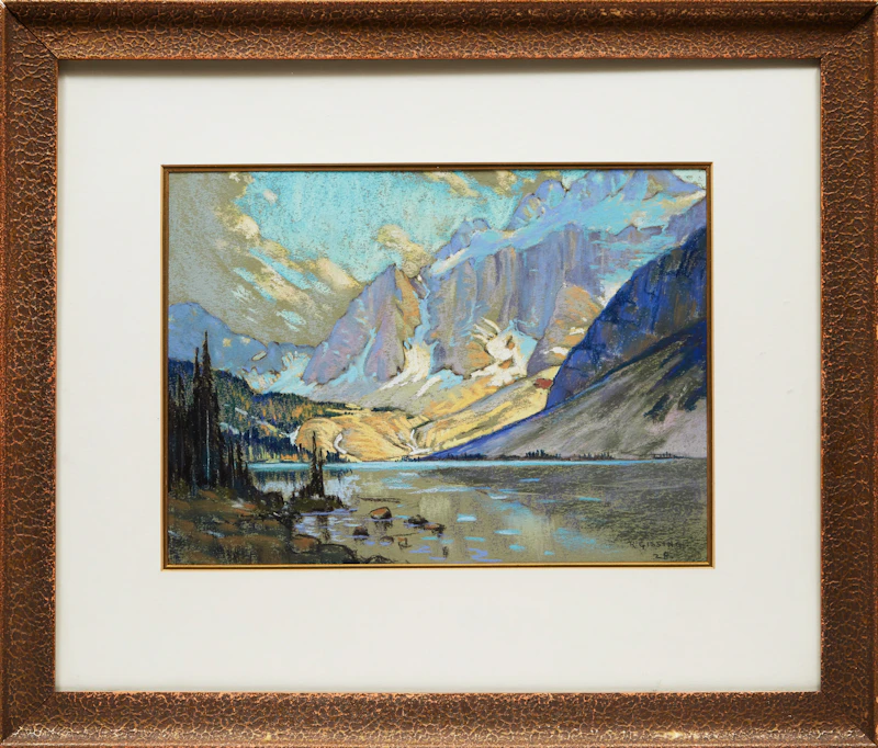 Roland Gissing, Untitled (Western Lake Study) , mounted to card, 1928 - view 2