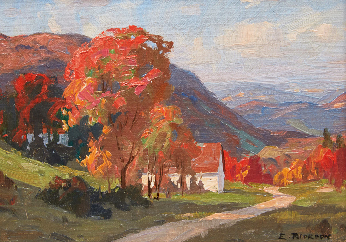 Eric Riordon, Late Afternoon in the Laurentians , oil on canvas