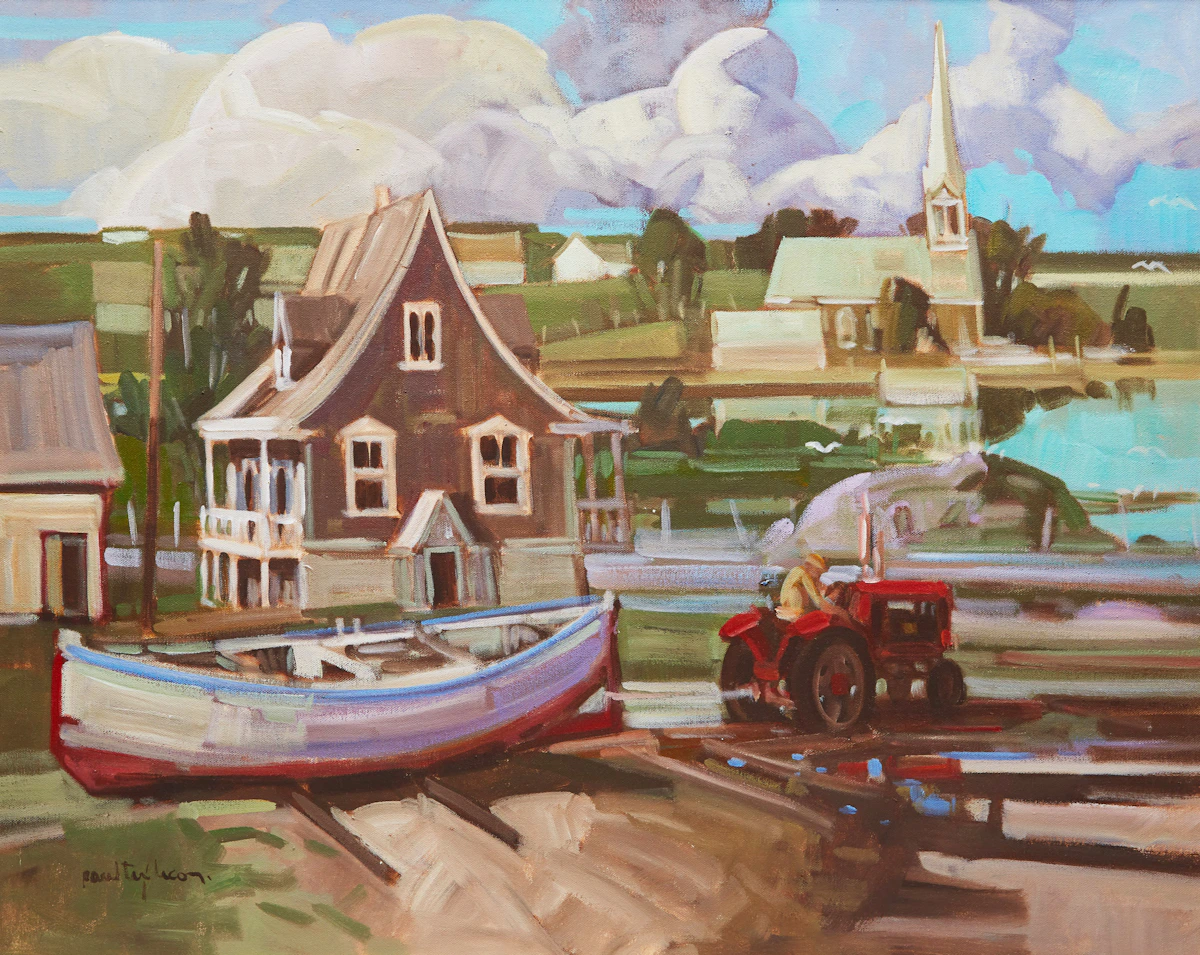 Paul Tex Lecor, Matane, acrylic on canvas, 1981