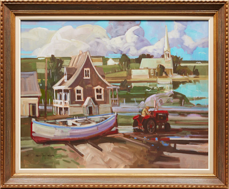 Paul Tex Lecor, Matane, acrylic on canvas, 1981 - view 2