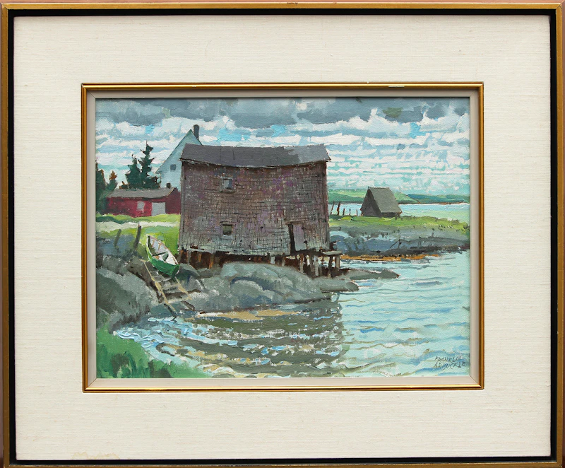 George Franklin Arbuckle, Lunenburg Bay, N.S. , oil on canvas board, 1986 - view 2