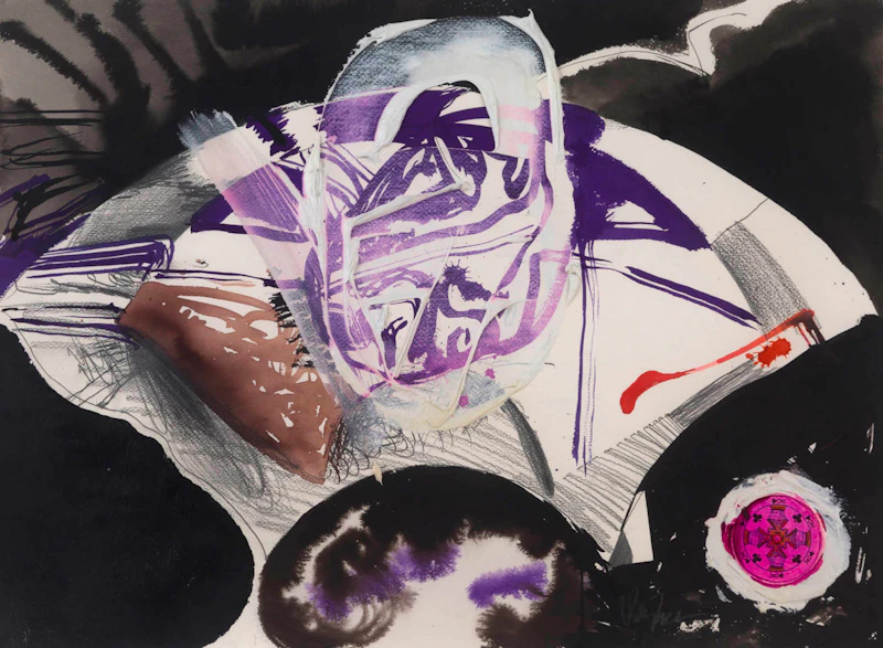 Gordon Rayner, Warrior, mixed media on paper, 1982 - view 2