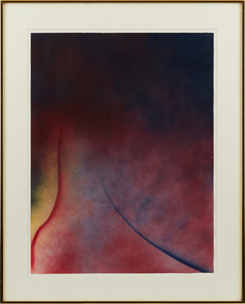 Kenneth Campbell Lochhead, Blue Soar, enamel on paper, 1972 - view 2