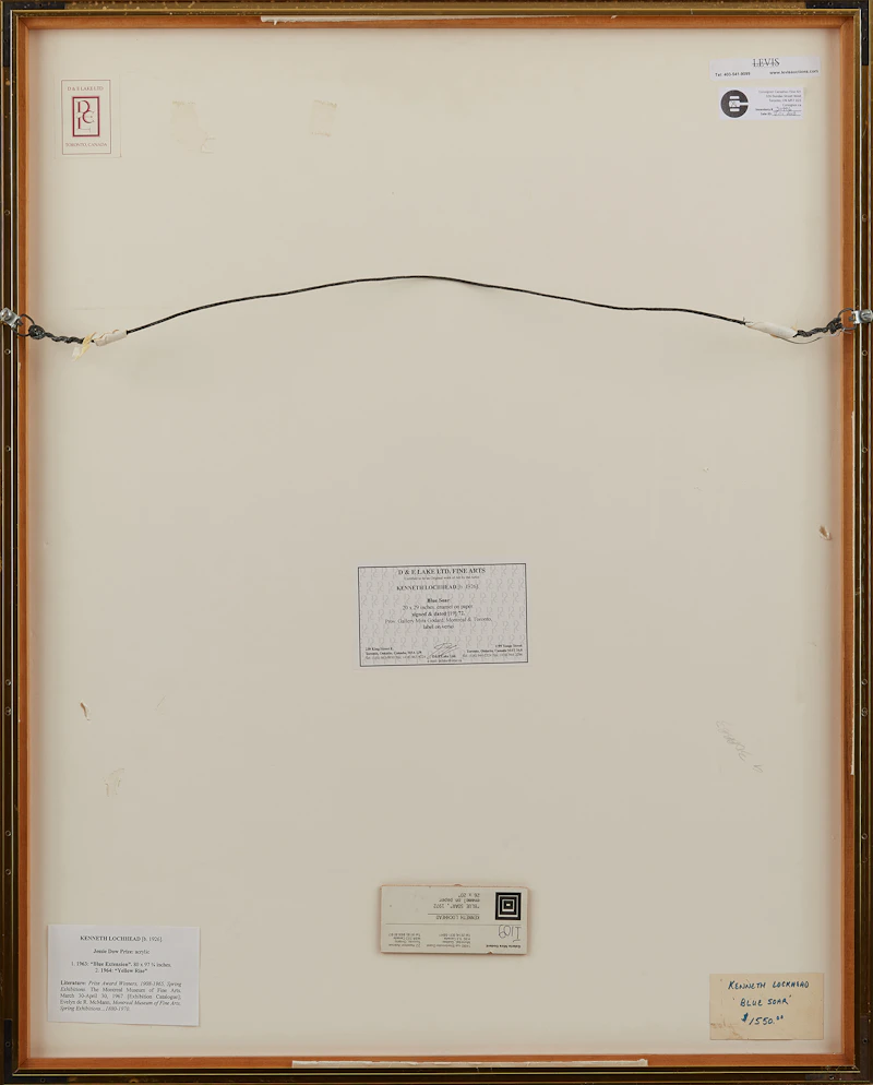 Kenneth Campbell Lochhead, Blue Soar, enamel on paper, 1972 - view 3