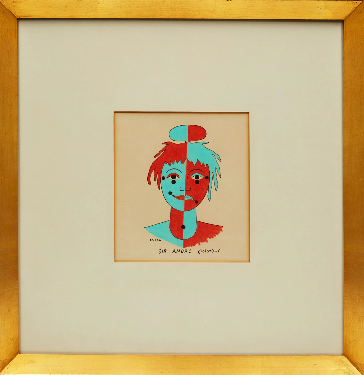 Alfred Pellan, Sire André - Idiot - C, mixed media on paper