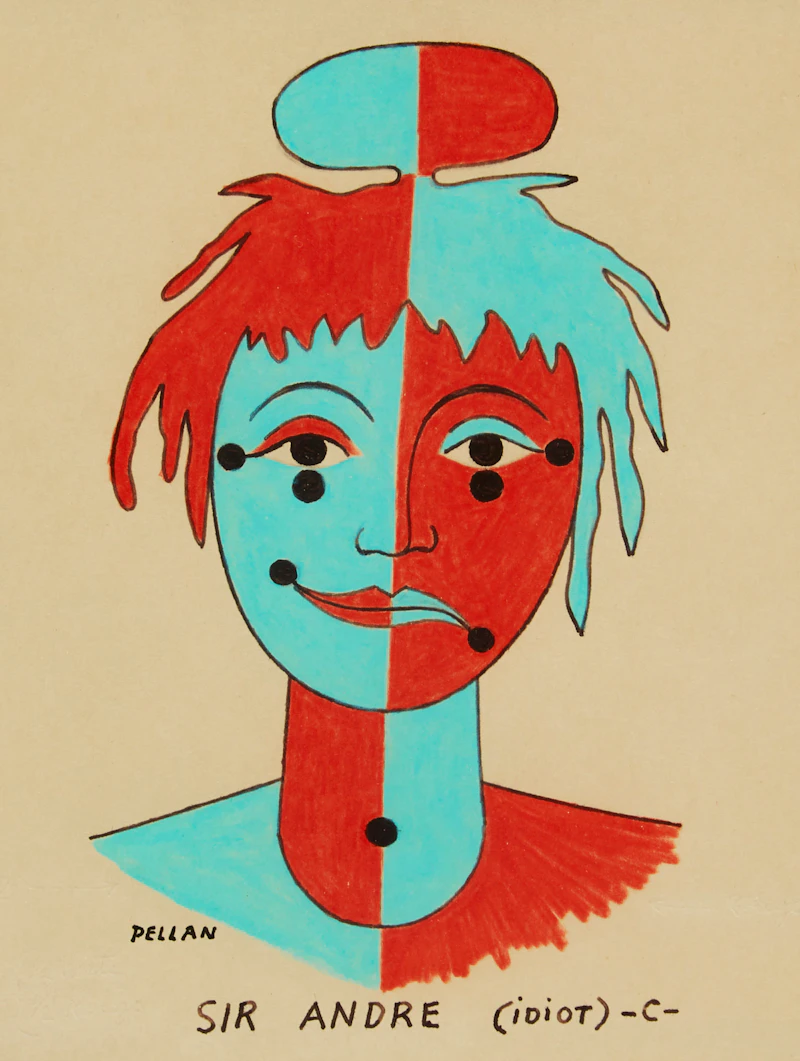 Alfred Pellan, Sire André - Idiot - C, mixed media on paper - view 2