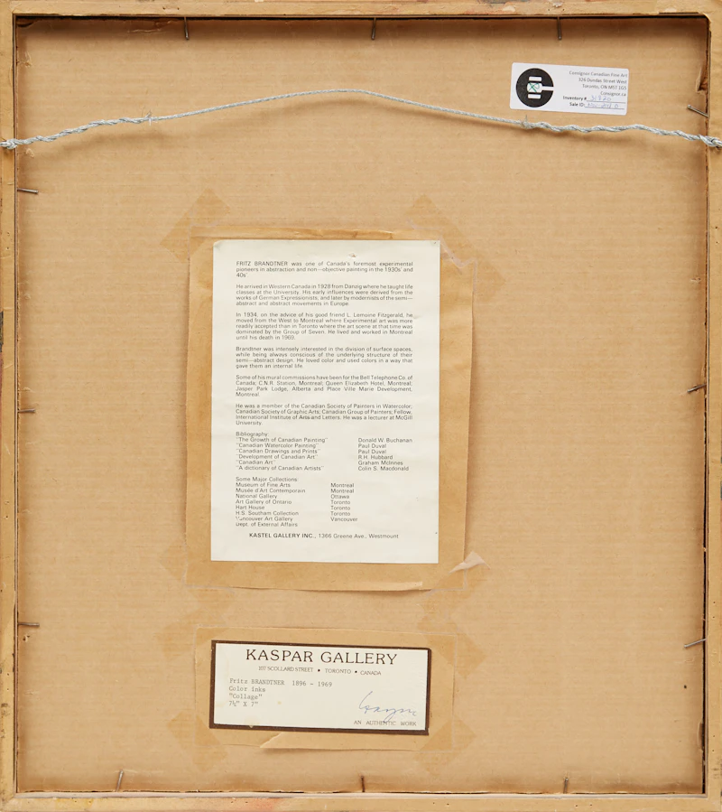 Fritz Brandtner, Untitled, mixed media and collage - view 3