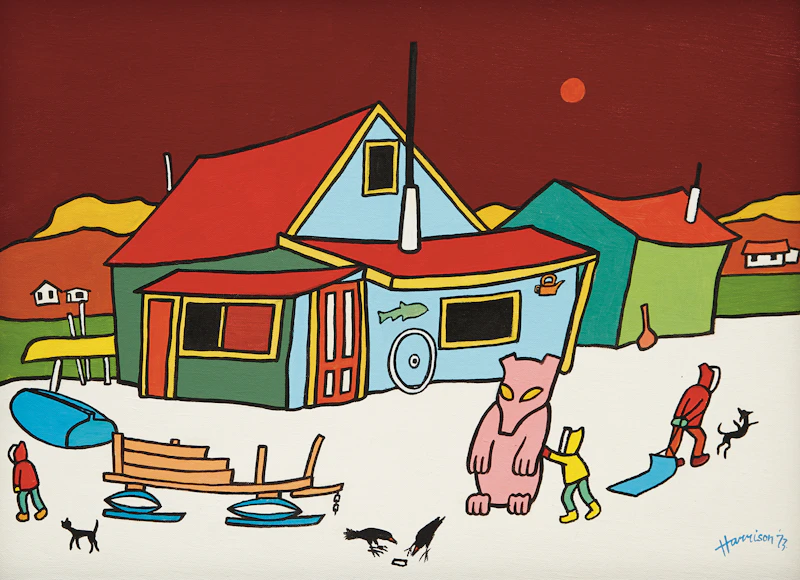 Curries Corner Cabin, Tagish, Yukon by Ted Harrison