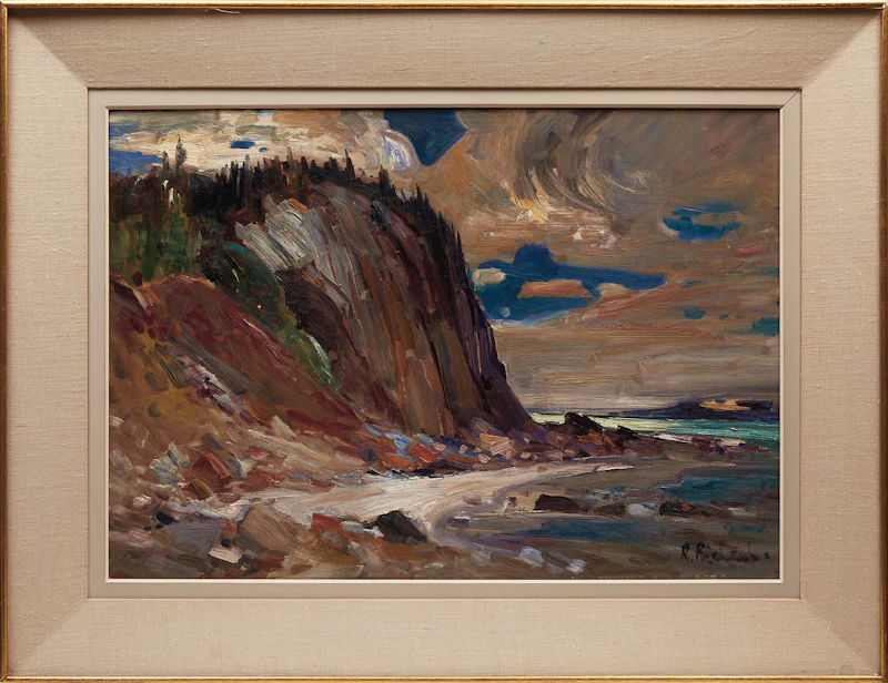 René Richard, Shoreline Landscape, oil on board - view 2