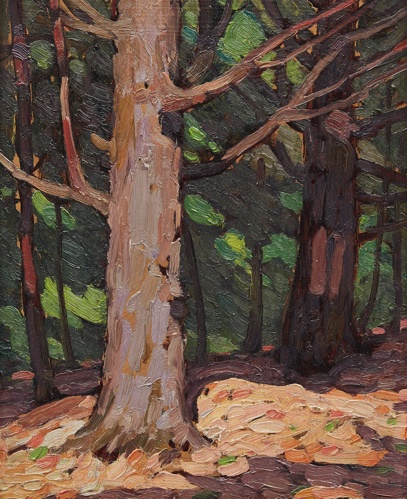 Frederick Nicholas Loveroff, Autumn Forest, oil on board - view 2