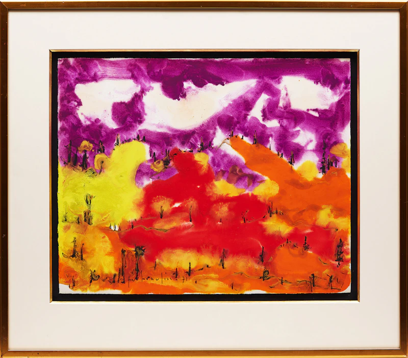 Paul-Vanier Beaulieu, Untitled (Landscape), watercolour, 1971 - view 2