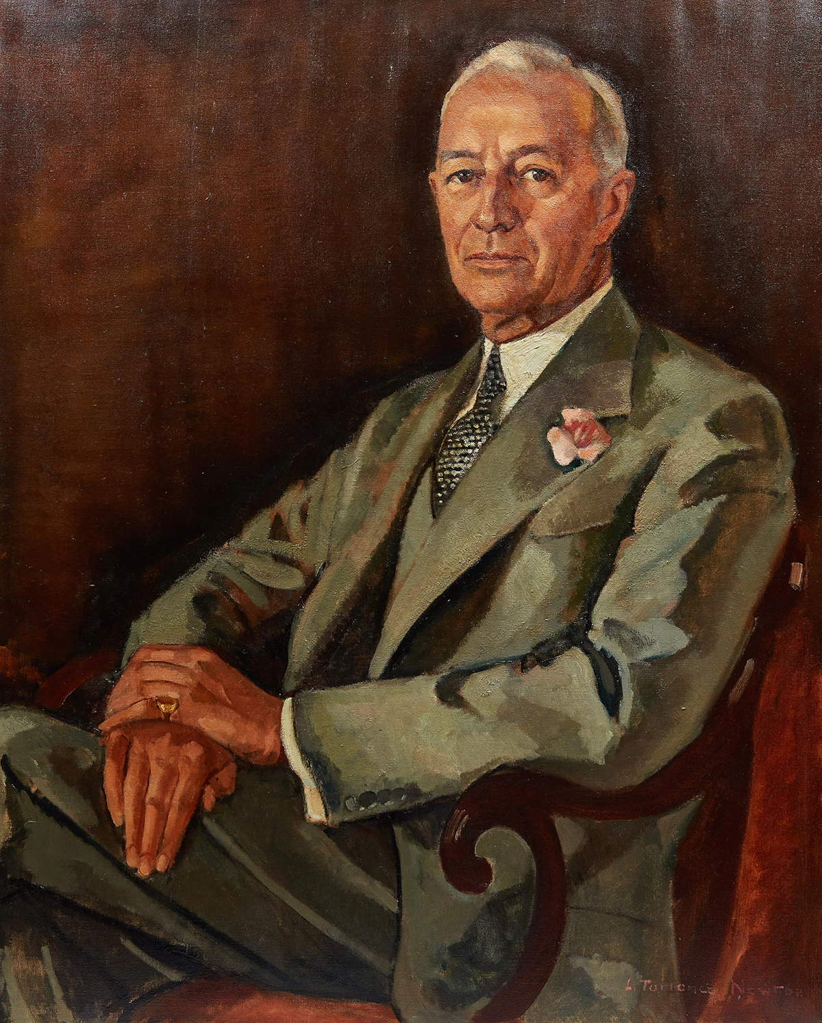 Lilias Torrance Newton, Portrait of George A. Morris, oil on canvas