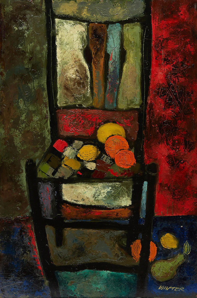William Arthur Winter, Chair and Variations, oil on board - view 2