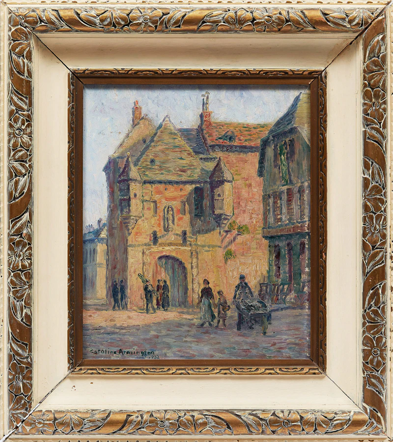 Caroline Helena Armington, La Lieutenance à Honfleur, Normandy, oil on panel, 1922 - view 2