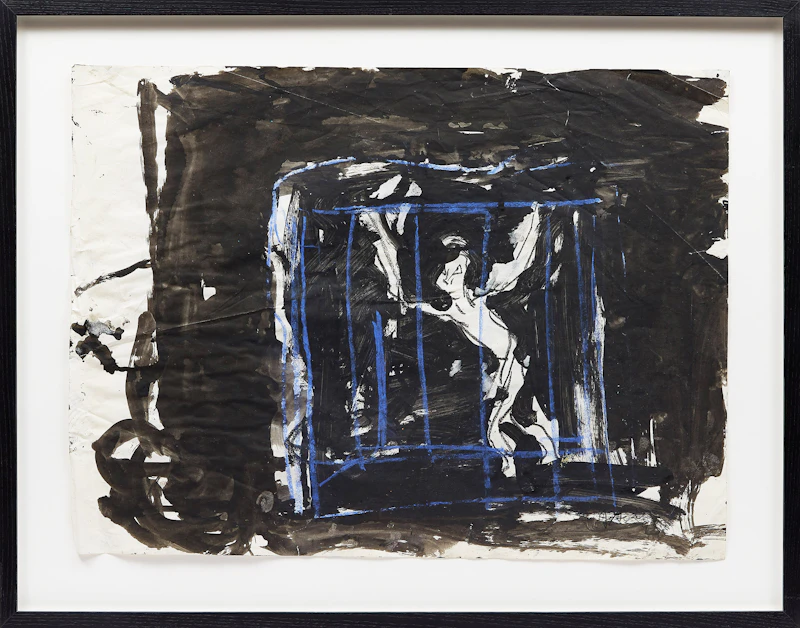 John Scott, Untitled , black ink and acrylic paint on paper, 1993 - view 2