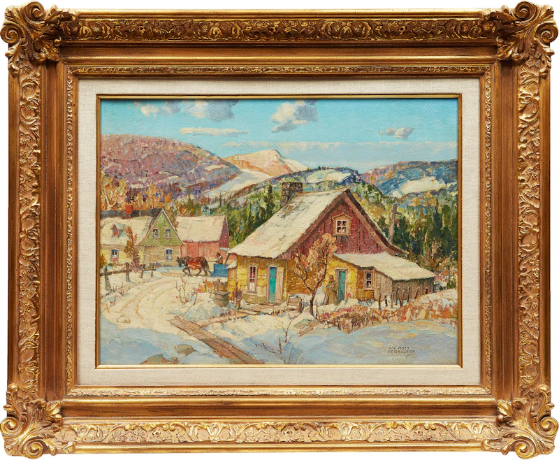 Hal Ross Perrigard, On the Hill Road, Early Spring, oil on board - view 2