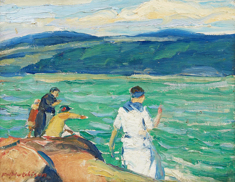 La Pêche, Baie St. Paul by Frederick William Hutchison