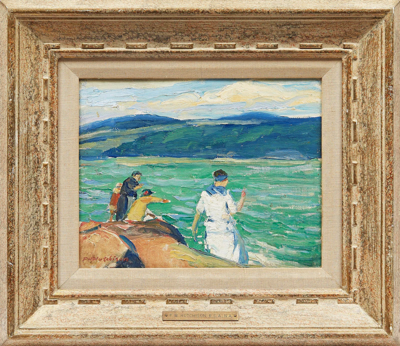 Frederick William Hutchison, La Pêche, Baie St. Paul, oil on board - view 2