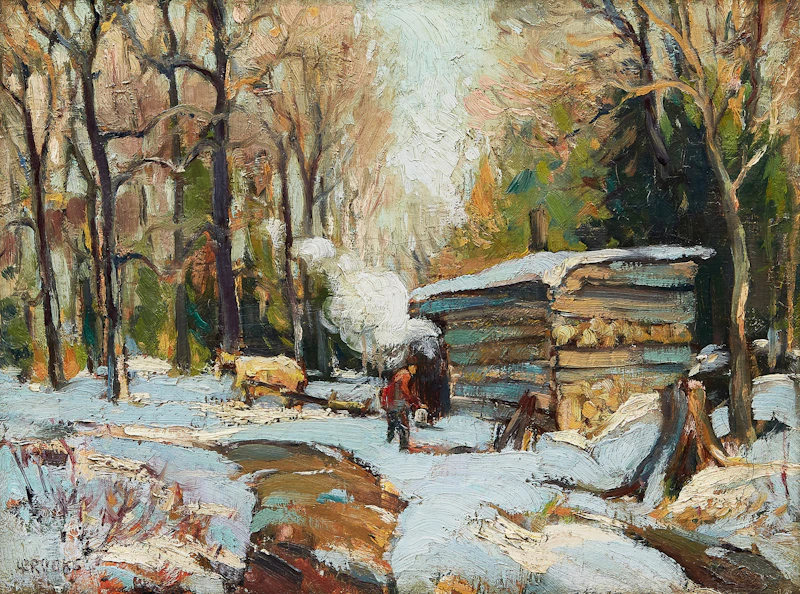 Maple Sugar Bush  by Frank Leonard Brooks