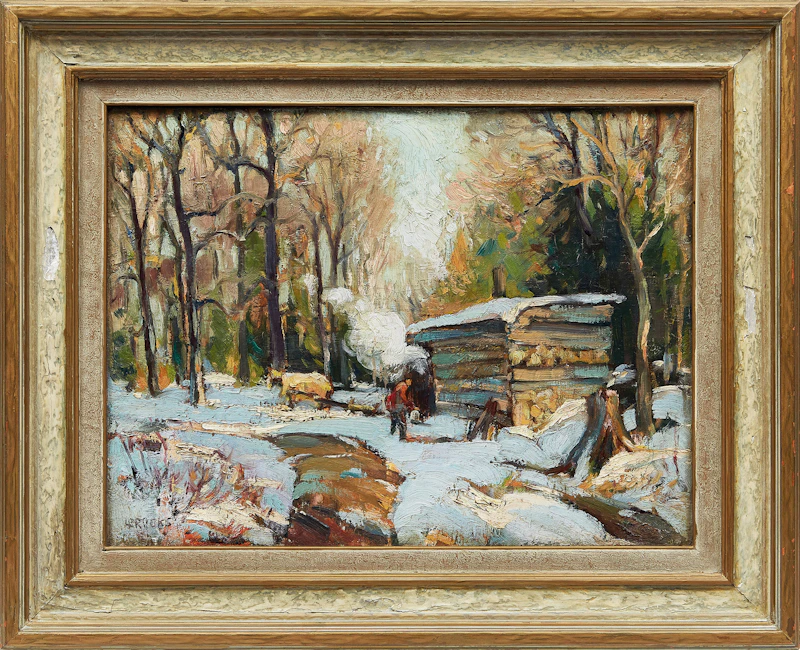 Frank Leonard Brooks, Maple Sugar Bush , oil on canvas - view 2