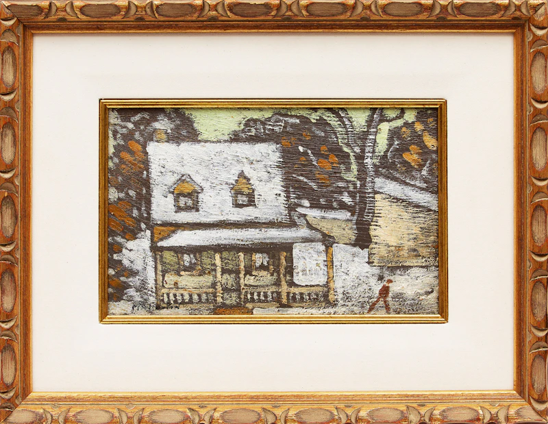 Marc-Aurèle Fortin, Street Scene, oil on board - view 2