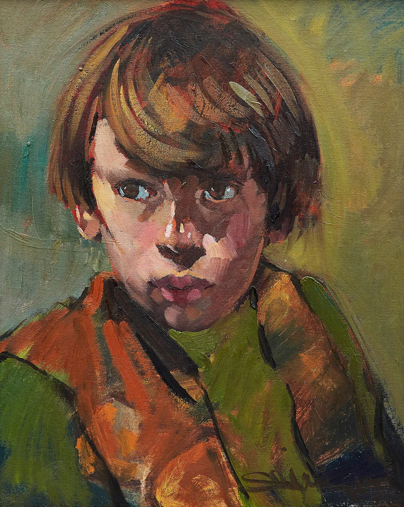 Portrait of a Young Boy  by Arthur Shilling