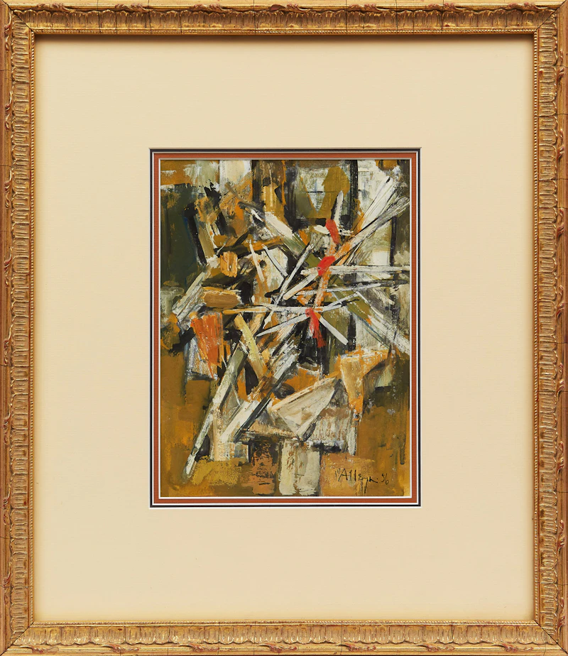 Edmund Alleyn, Abstract Composition , gouache on paper - view 2