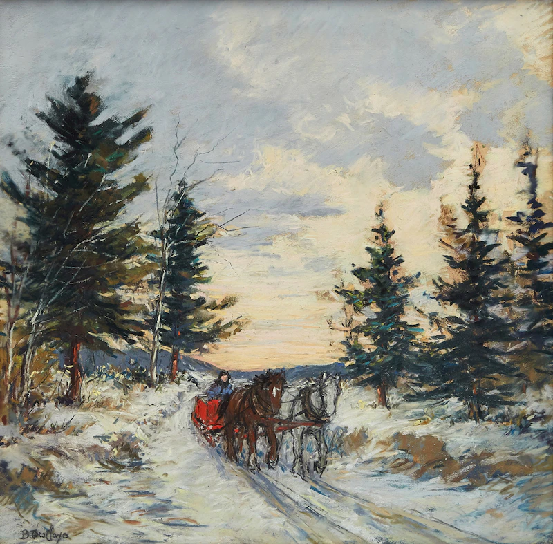 Winter Sunset by Berthe Des Clayes