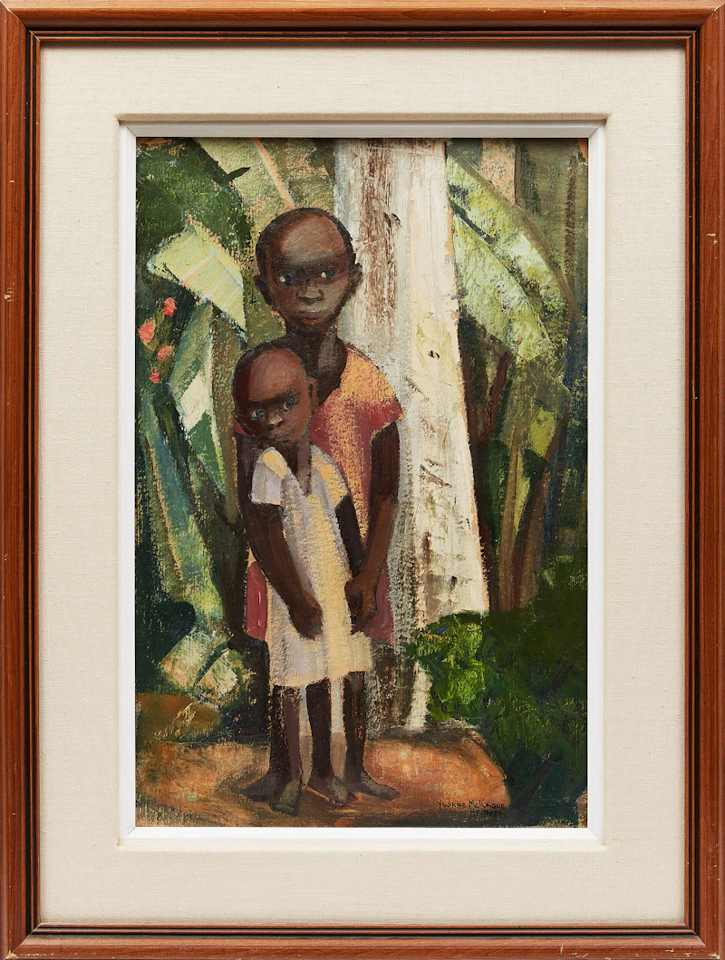 Yvonne McKague Housser, Untitled (Two Figures), oil on card - view 2