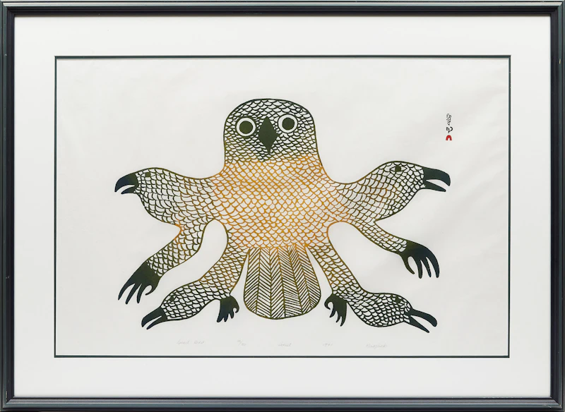 Kenojuak Ashevak, Spirit Bird , stonecut, 1971 - view 2