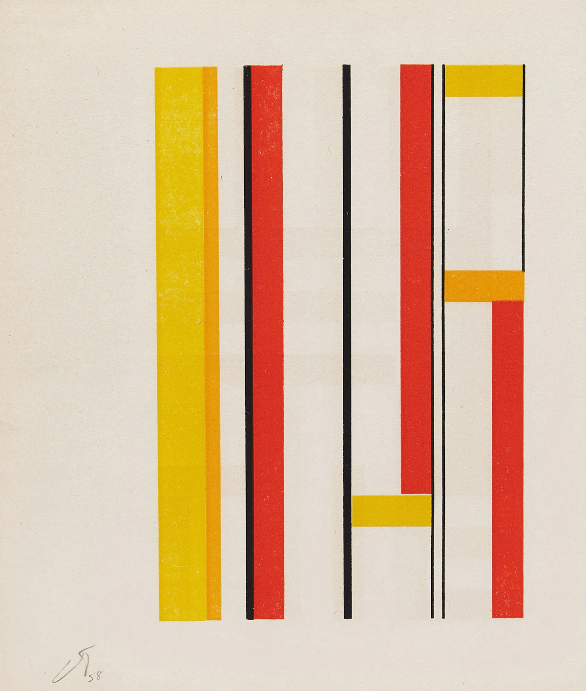 Claude Tousignant, Untitled, double-sided silkscreen, 1958